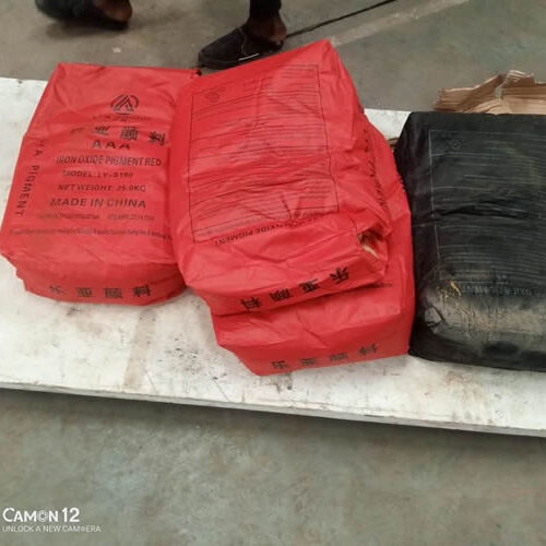 Concrete iron oxides